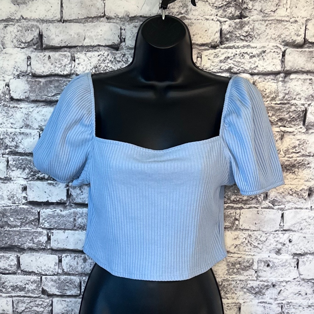 H&M Blue Cop Top Size L